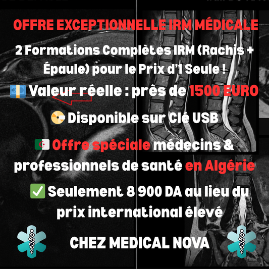 OFFRE DEUX FORMATIONS :FORMATION DU L'IRM D’ÉPAULE +FORMATION DU RACHIS
